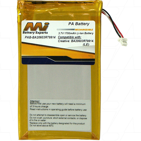 MI Battery Experts PAB-BA20603R79914-BP1